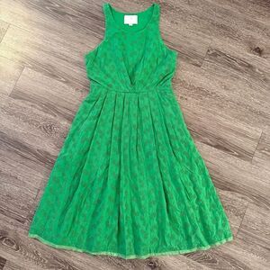 Anthropologie Postmark Green Court Tennis Racket Dress